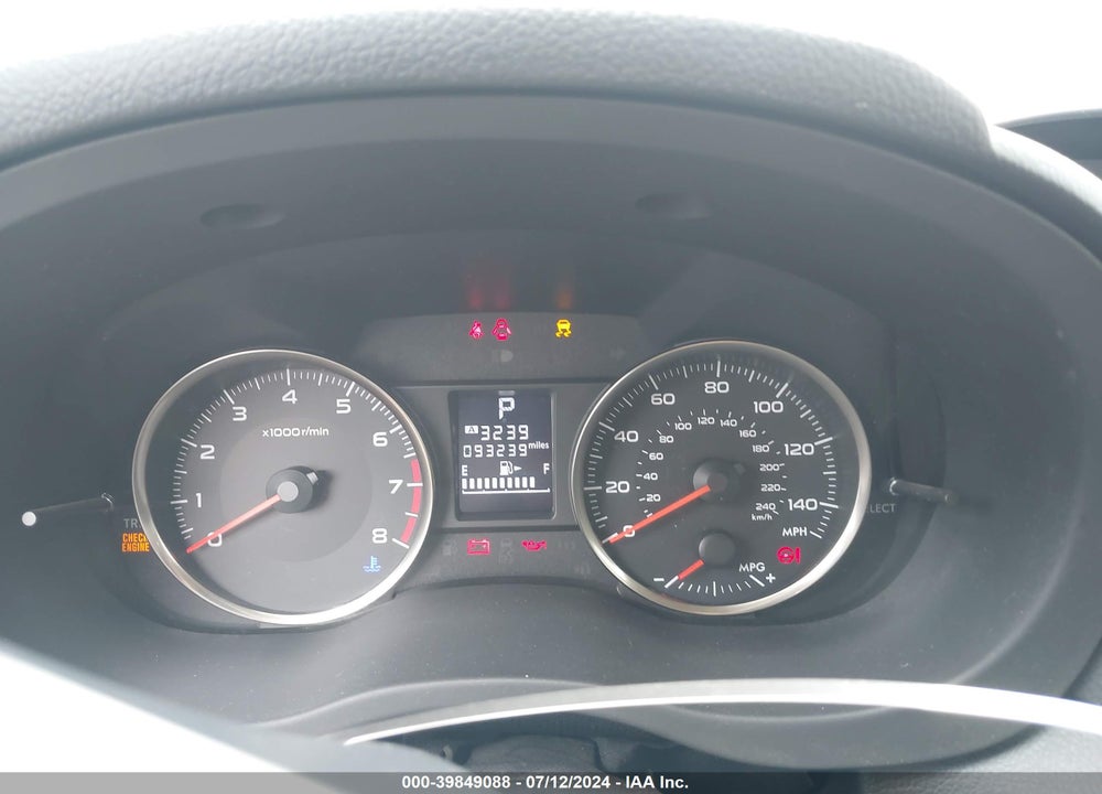 2016 SUBARU IMPREZA 2.0I VIN: JF1GPAA64G8292675