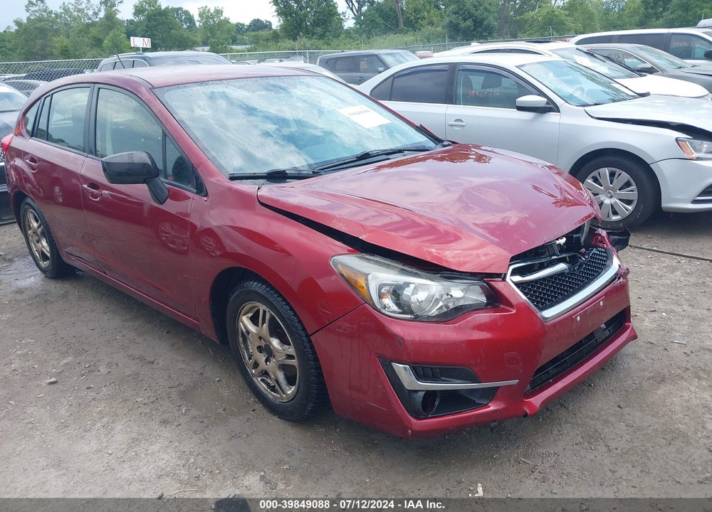 2016 SUBARU IMPREZA 2.0I VIN: JF1GPAA64G8292675