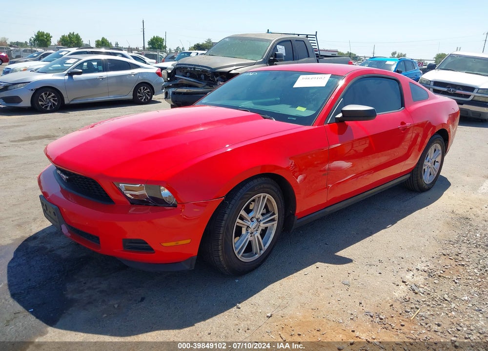 2012 FORD MUSTANG V6 VIN: 1ZVBP8AM4C5265366
