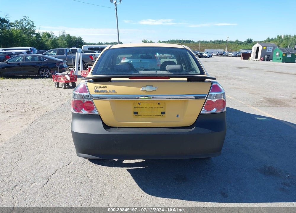 2008 CHEVROLET AVEO LS VIN: KL1TD56678B251616