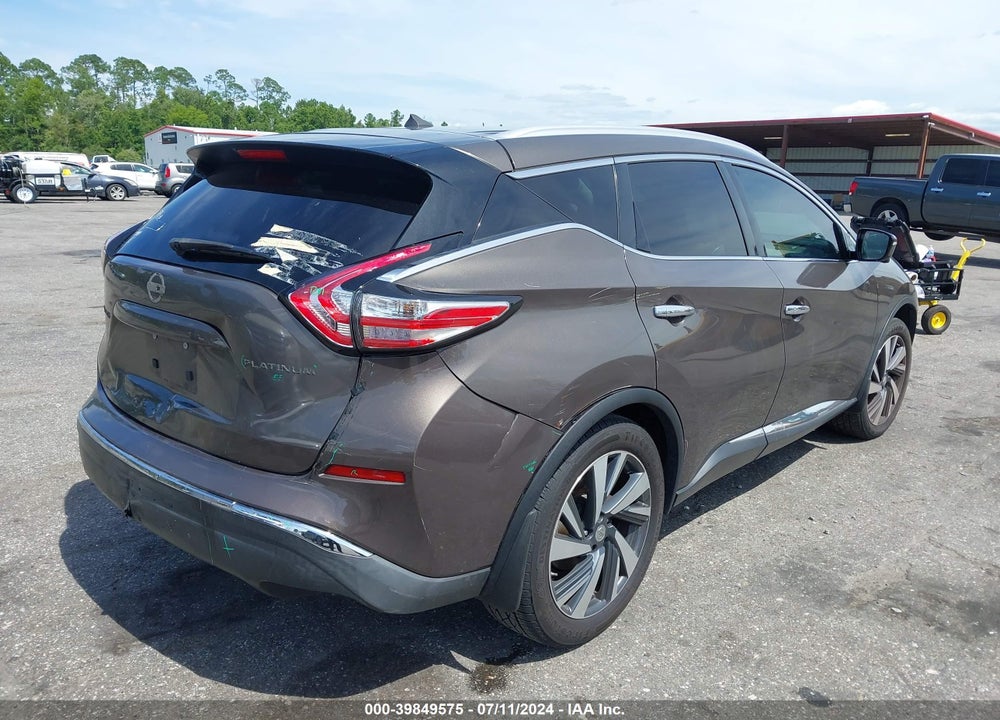 2015 NISSAN MURANO PLATINUM VIN: 5N1AZ2MG1FN264316