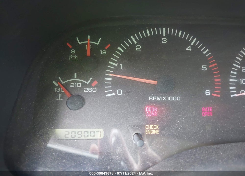 1998 DODGE DURANGO SLT VIN: 1B4HS28Z7WF220119