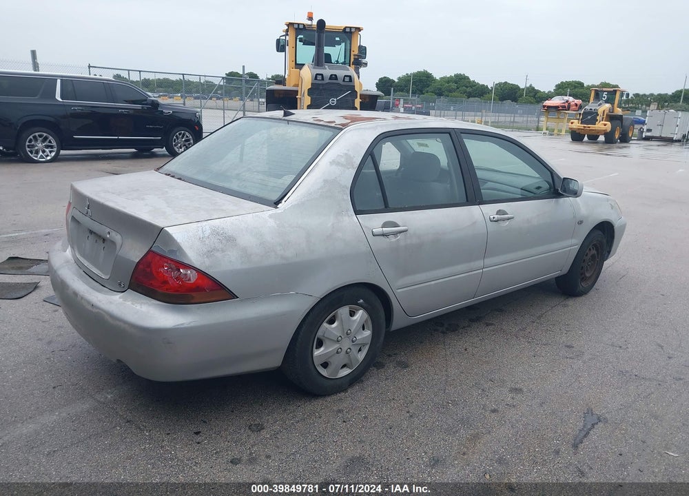 2005 MITSUBISHI LANCER ES VIN: JA3AJ26E65U017772