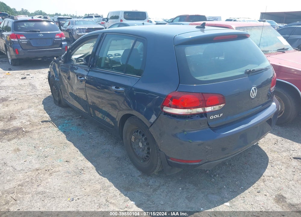 2012 VOLKSWAGEN GOLF 2.5L 4-DOOR VIN: WVWDB7AJ3CW310169