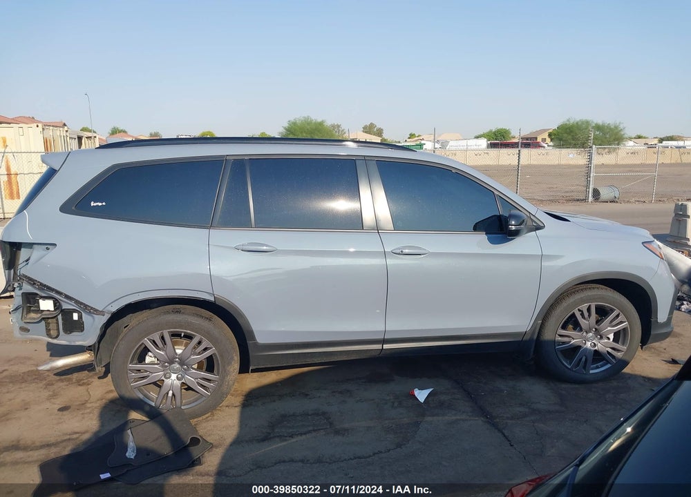 2022 HONDA PILOT AWD SPORT VIN: 5FNYF6H39NB092320