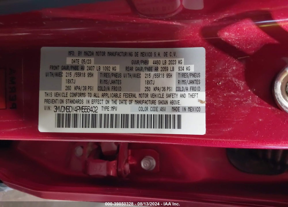2023 MAZDA CX-30 2.5 TURBO PREMIUM VIN: 3MVDMBDY4PM556402