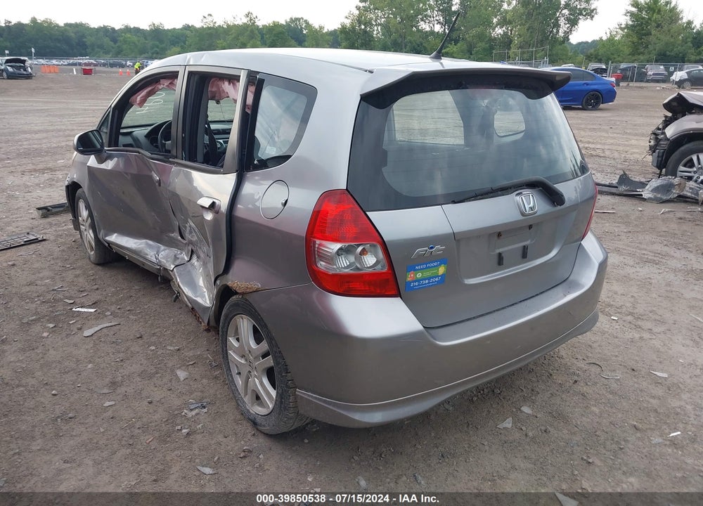 2007 HONDA FIT SPORT VIN: JHMGD37617S064821
