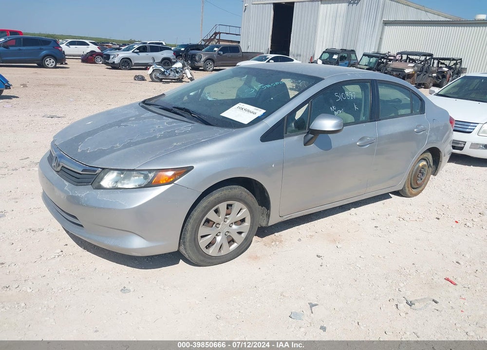 2012 HONDA CIVIC LX VIN: 2HGFB2E52CH510887