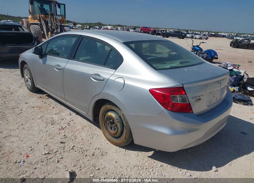 2012 HONDA CIVIC LX VIN: 2HGFB2E52CH510887