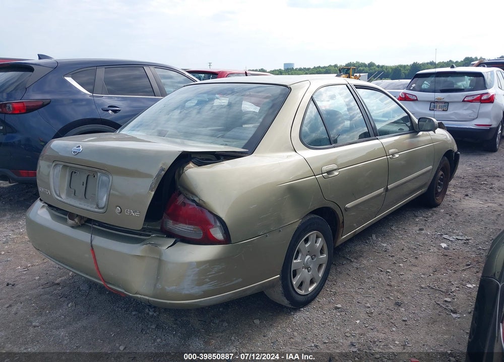2002 NISSAN SENTRA GXE VIN: 3N1CB51D42L613706