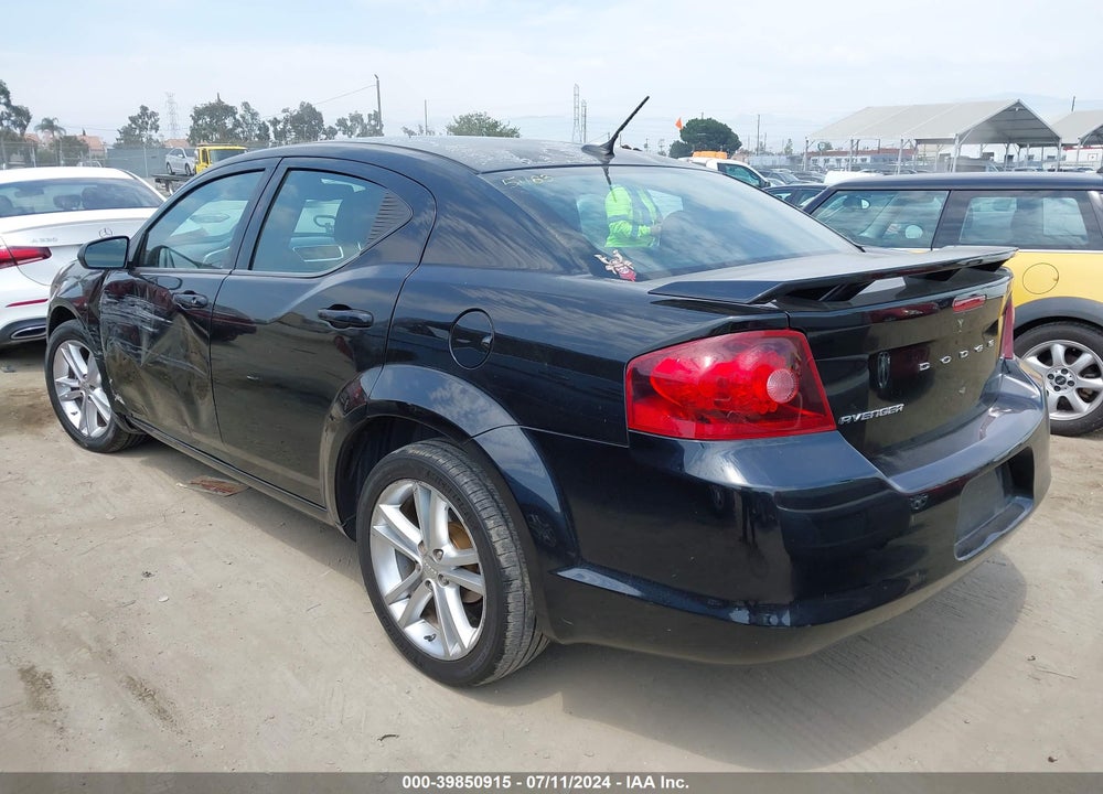 2013 DODGE AVENGER SXT VIN: 1C3CDZCB4DN746273