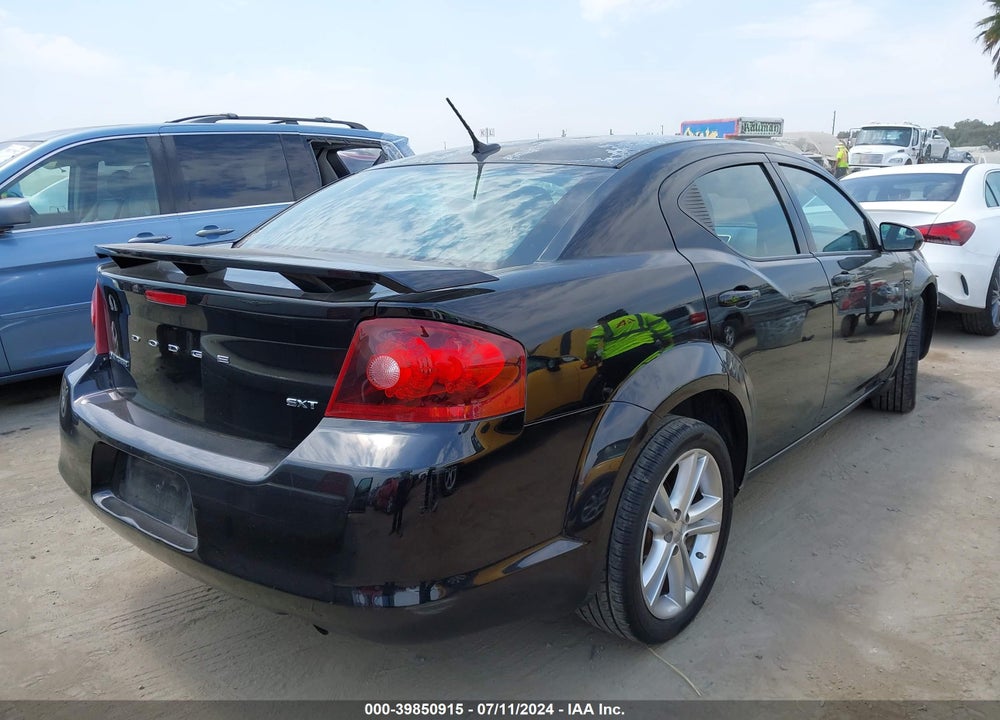 2013 DODGE AVENGER SXT VIN: 1C3CDZCB4DN746273
