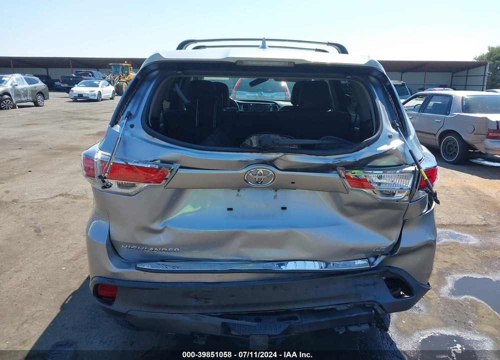 2016 TOYOTA HIGHLANDER LE PLUS V6 VIN: 5TDZKRFH1GS176761