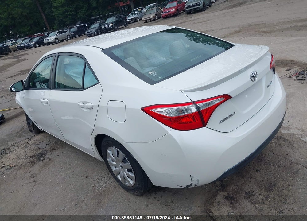 2014 TOYOTA COROLLA LE ECO VIN: 5YFBPRHE5EP014921