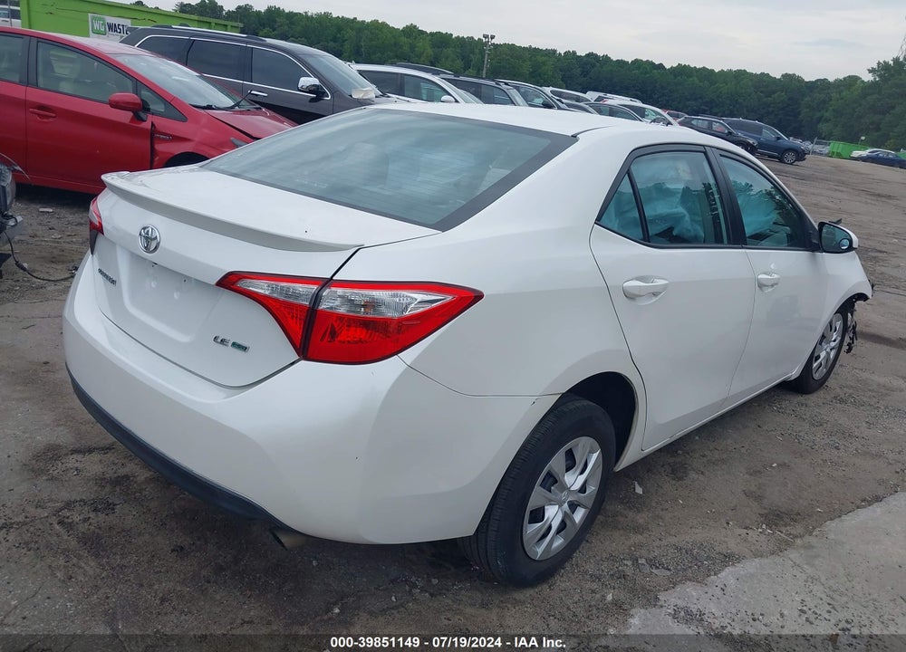2014 TOYOTA COROLLA LE ECO VIN: 5YFBPRHE5EP014921