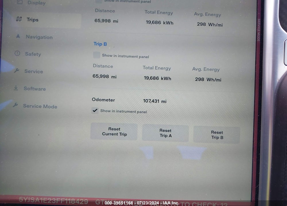 2015 TESLA MODEL S 70D/85D/P85D VIN: 5YJSA1E23FF118429