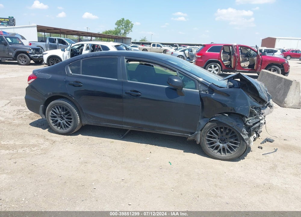 2013 HONDA CIVIC LX VIN: 19XFB2F52DE063472