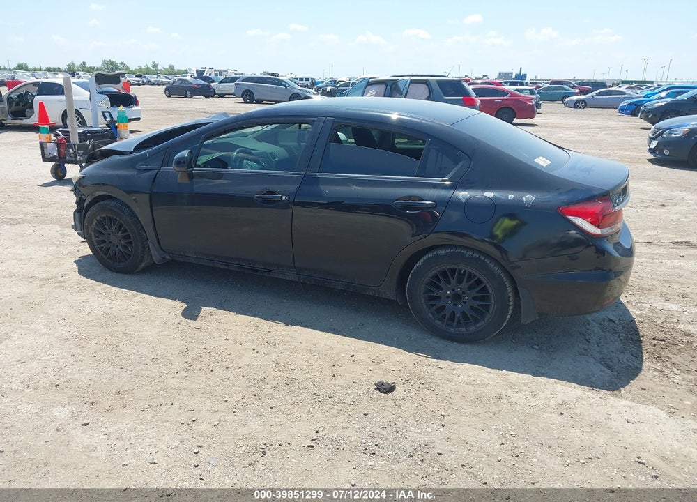 2013 HONDA CIVIC LX VIN: 19XFB2F52DE063472