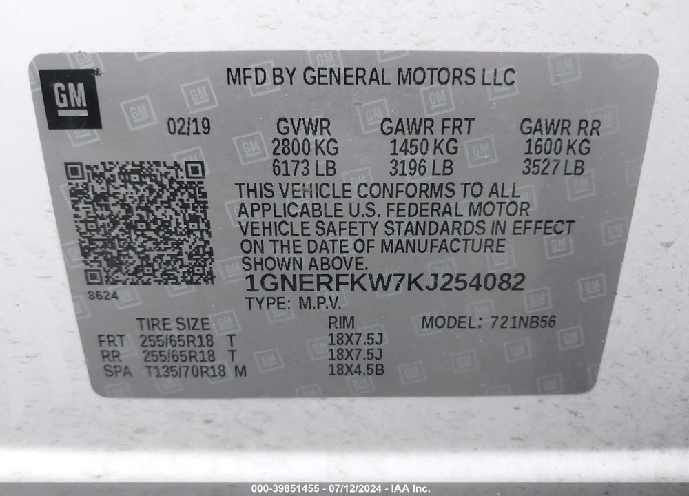 2019 CHEVROLET TRAVERSE LS VIN: 1GNERFKW7KJ254082