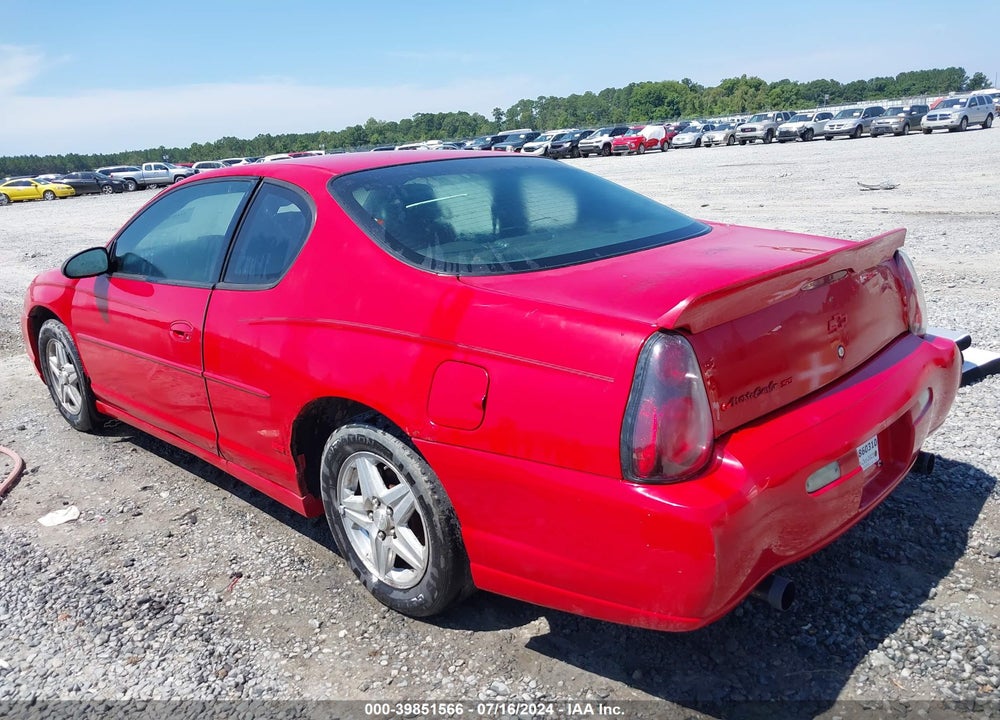 2004 CHEVROLET MONTE CARLO SS VIN: 2G1WX12K049255214