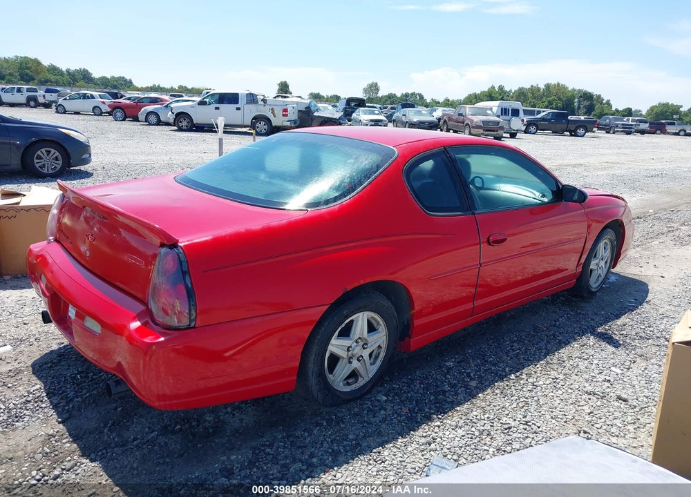 2004 CHEVROLET MONTE CARLO SS VIN: 2G1WX12K049255214