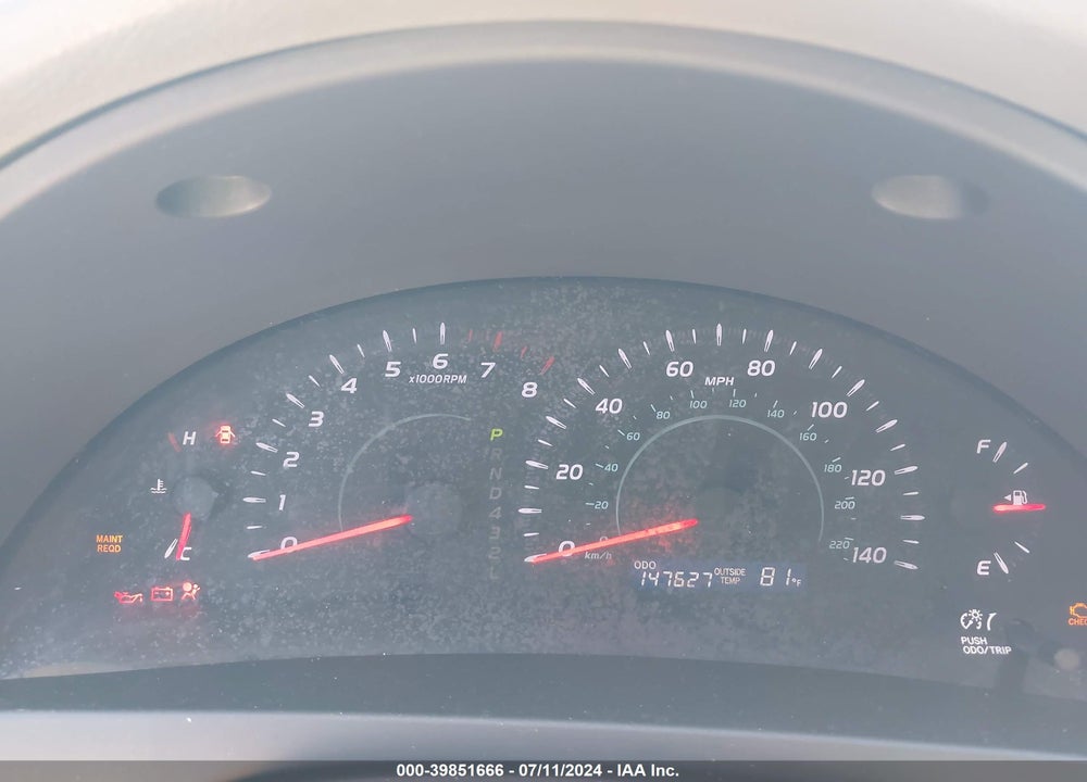 2007 TOYOTA CAMRY CE/LE/XLE/SE VIN: 4T1BE46K67U721254