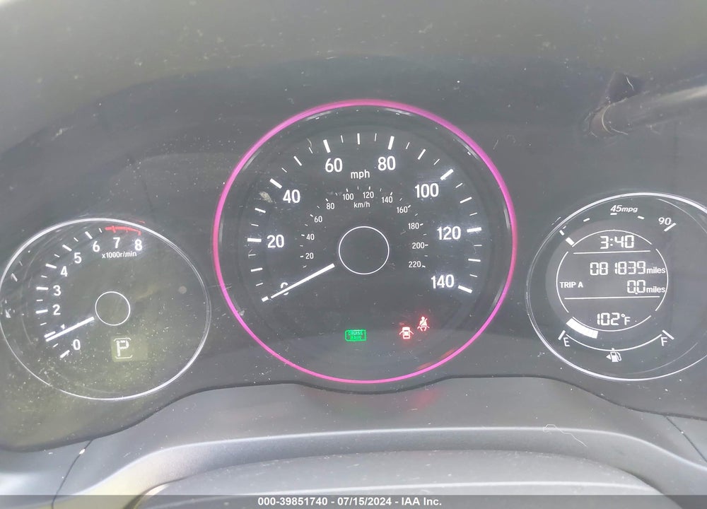 2016 HONDA HR-V EX-L VIN: 3CZRU5H79GM750055
