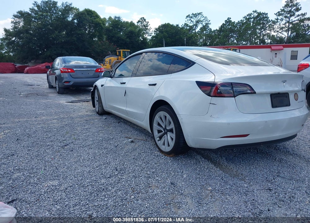 2022 TESLA MODEL 3 LONG RANGE DUAL MOTOR ALL-WHEEL DRIVE VIN: 5YJ3E1EB5NF332779