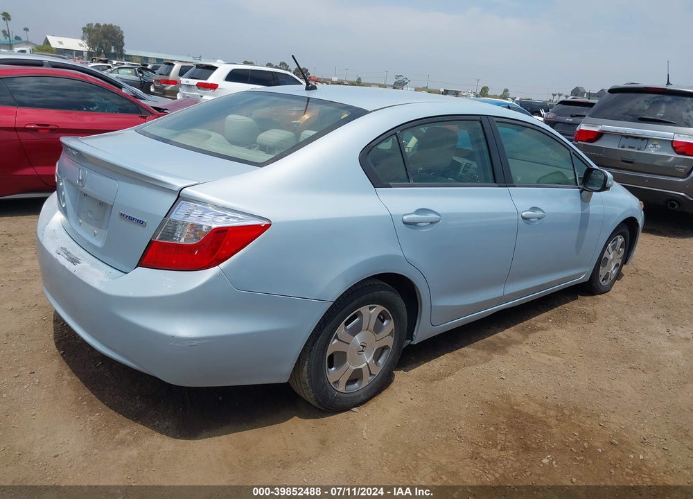 2012 HONDA CIVIC HYBRID VIN: JHMFB4F27CS005918