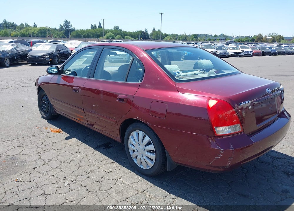 2001 HYUNDAI ELANTRA GLS VIN: KMHDN45D41U058799