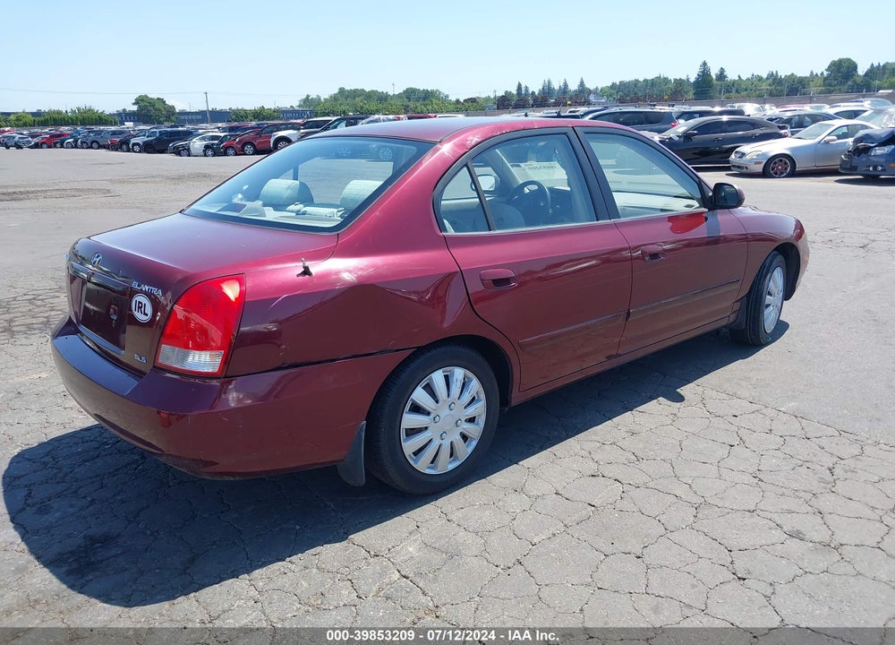 2001 HYUNDAI ELANTRA GLS VIN: KMHDN45D41U058799