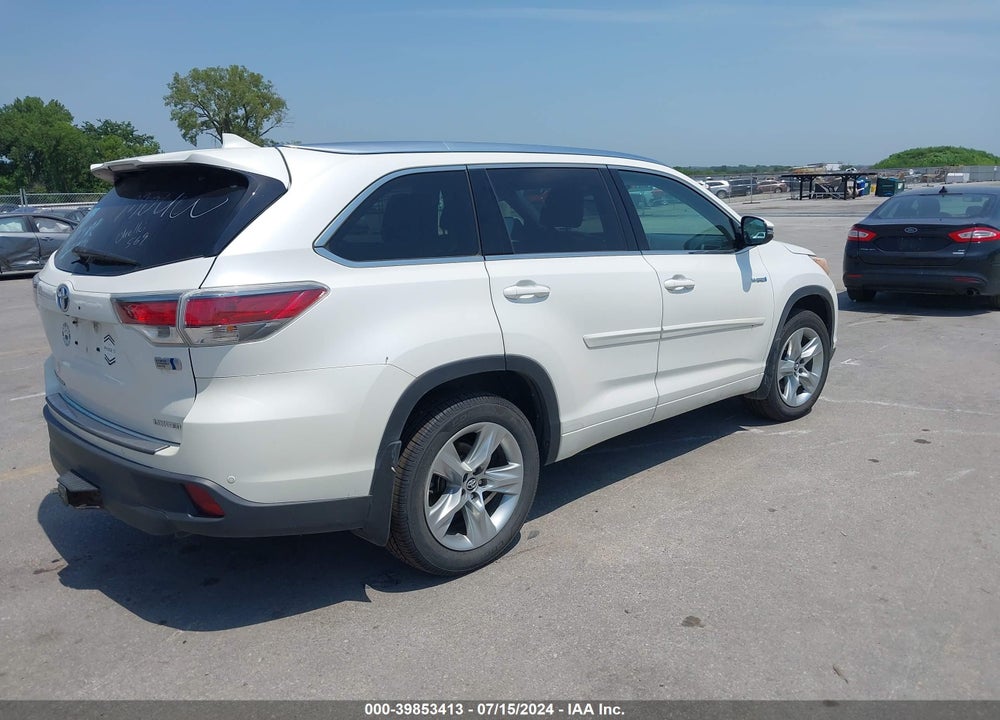 2016 TOYOTA HIGHLANDER HYBRID LIMITED PLATINUM V6 VIN: 5TDDCRFH1GS014250