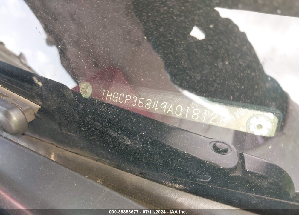 2009 HONDA ACCORD 3.5 EX-L VIN: 1HGCP36849A018128