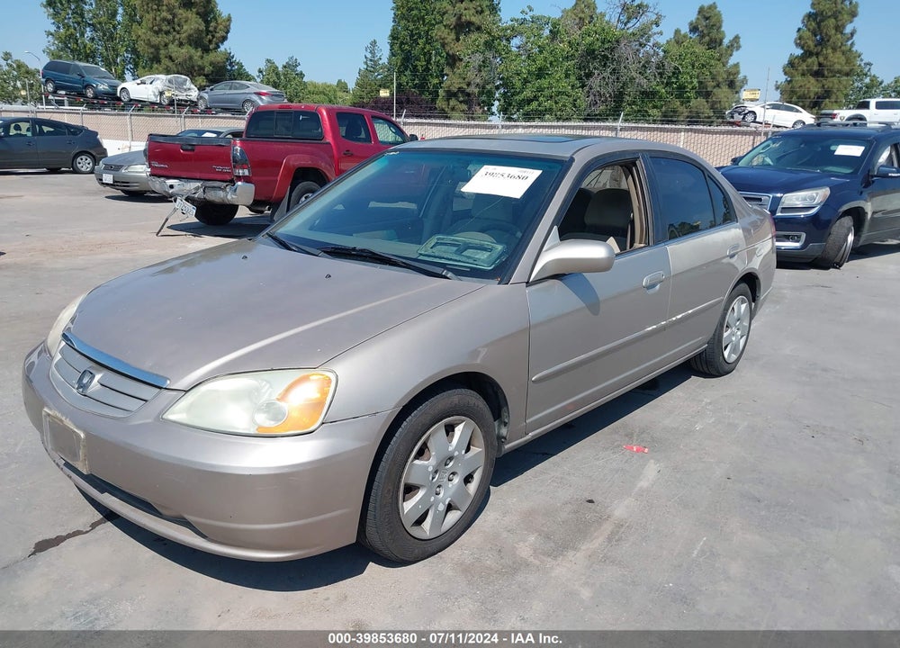 2001 HONDA CIVIC EX VIN: 2HGES26711H512283