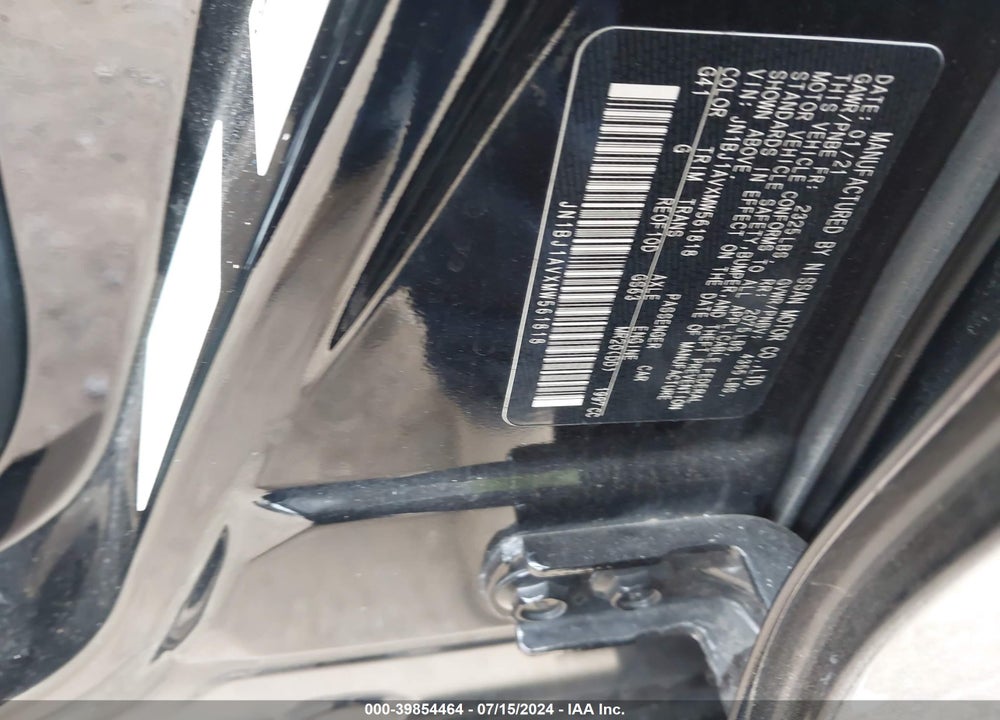 2021 NISSAN ROGUE SPORT S FWD XTRONIC CVT VIN: JN1BJ1AVXMW561818