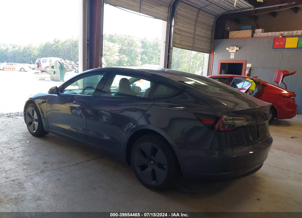 2022 TESLA MODEL 3 REAR-WHEEL DRIVE VIN: 5YJ3E1EA9NF315734