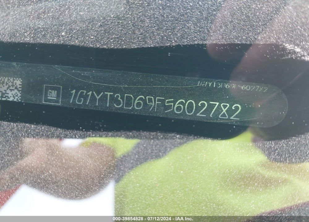 2015 CHEVROLET CORVETTE Z06 VIN: 1G1YT3D69F5602782