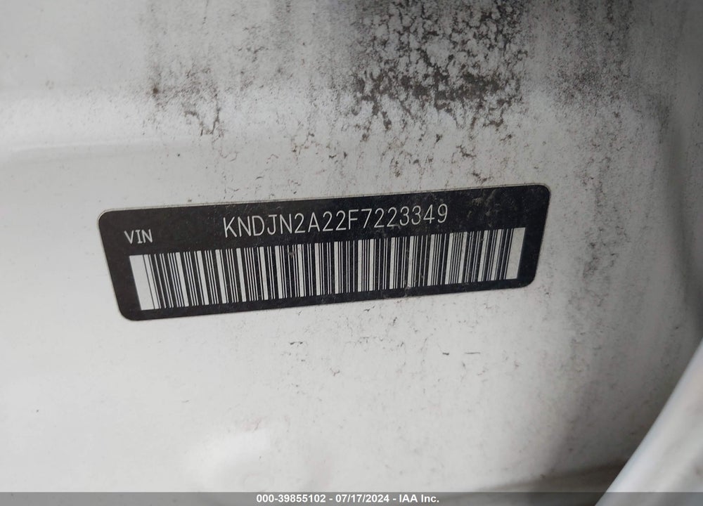 2015 KIA SOUL VIN: KNDJN2A22F7223349