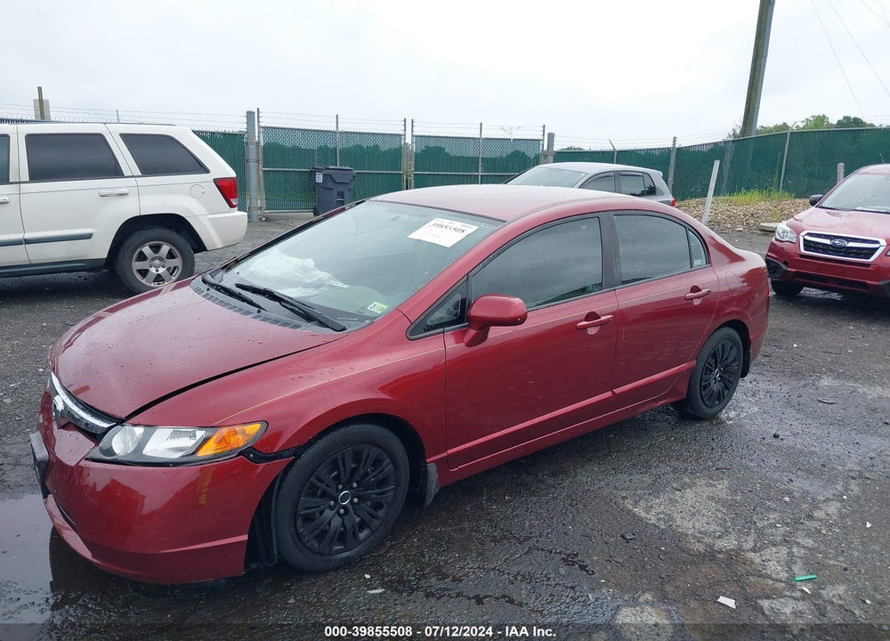 2008 HONDA CIVIC LX VIN: 1HGFA16548L056860