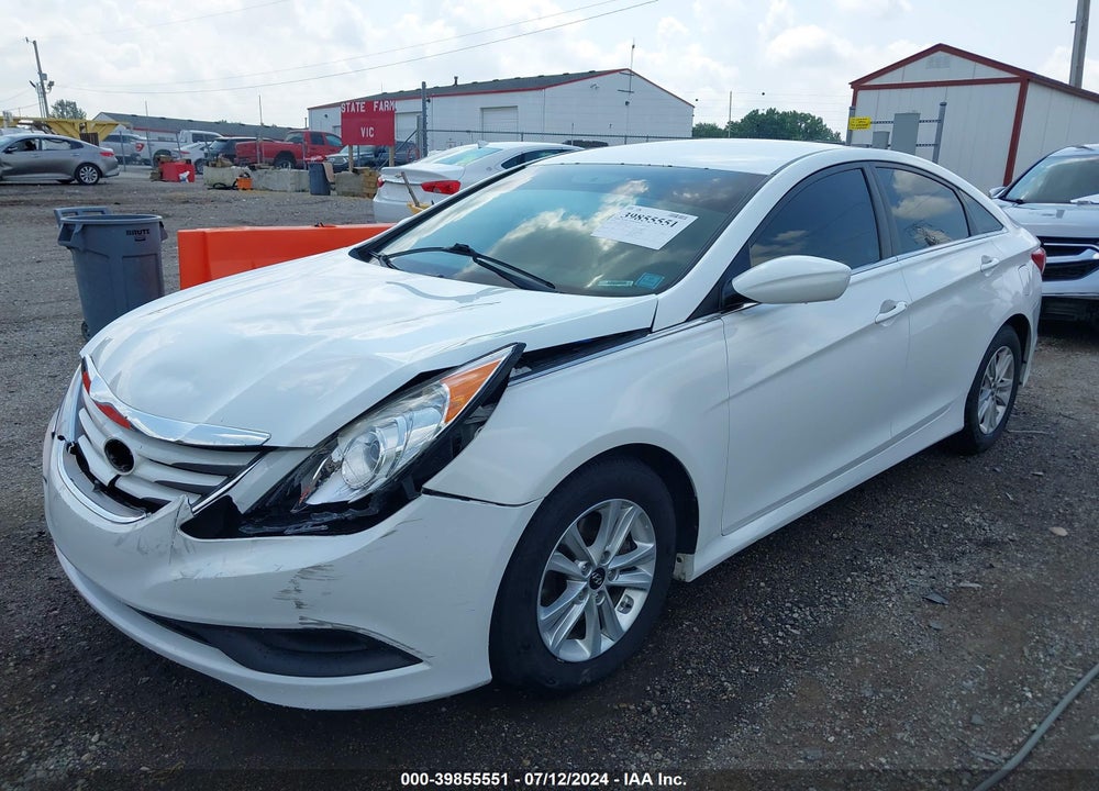 2014 HYUNDAI SONATA GLS VIN: 5NPEB4ACXEH850826