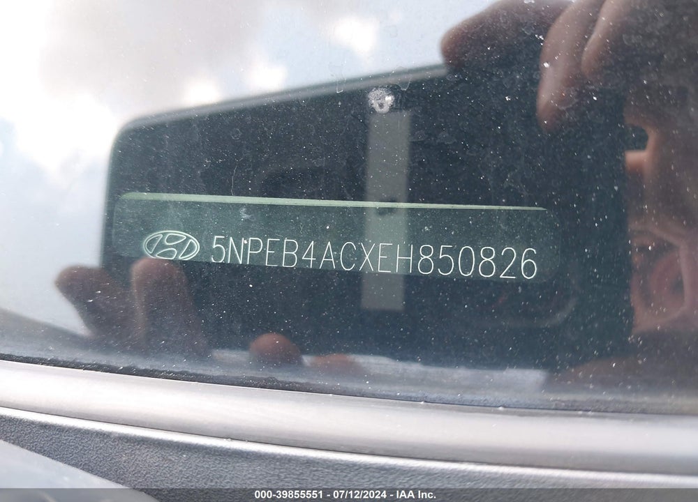 2014 HYUNDAI SONATA GLS VIN: 5NPEB4ACXEH850826