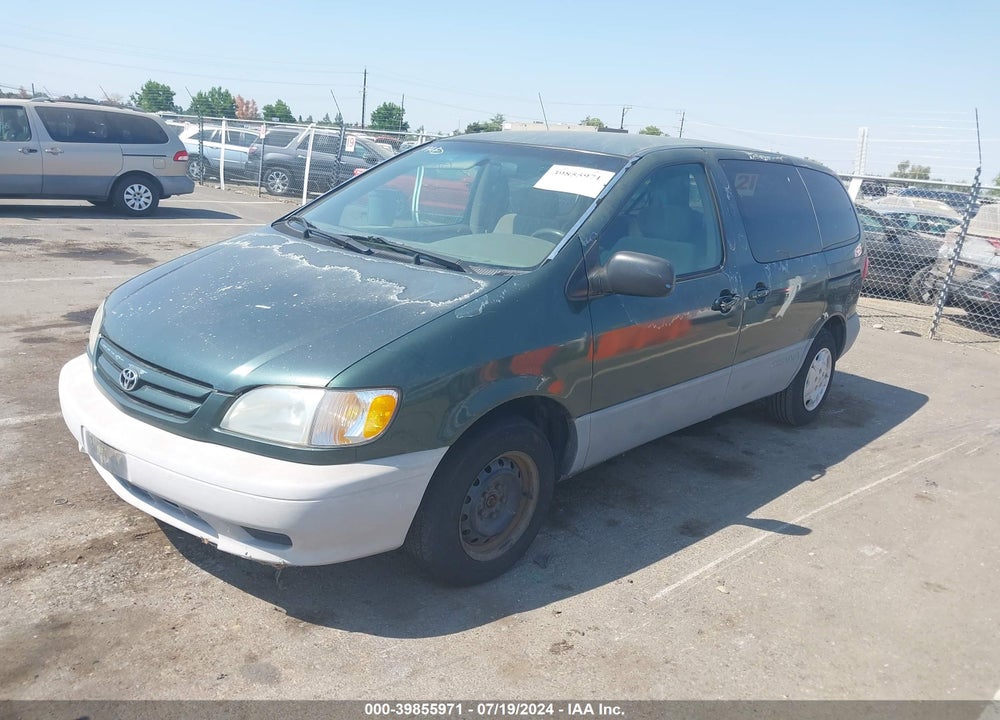2001 TOYOTA SIENNA CE VIN: 4T3ZF19C61U325287