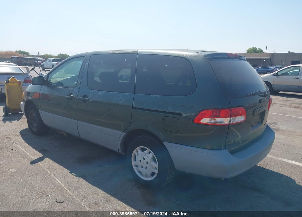 2001 TOYOTA SIENNA CE VIN: 4T3ZF19C61U325287