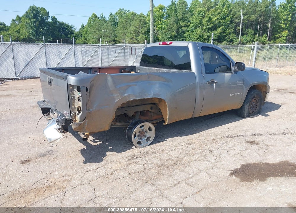 2007 GMC SIERRA 1500 WORK TRUCK VIN: 1GTEC14C87Z520220