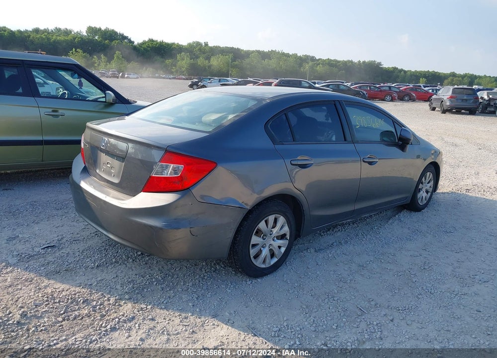 2012 HONDA CIVIC LX VIN: 19XFB2F55CE032375