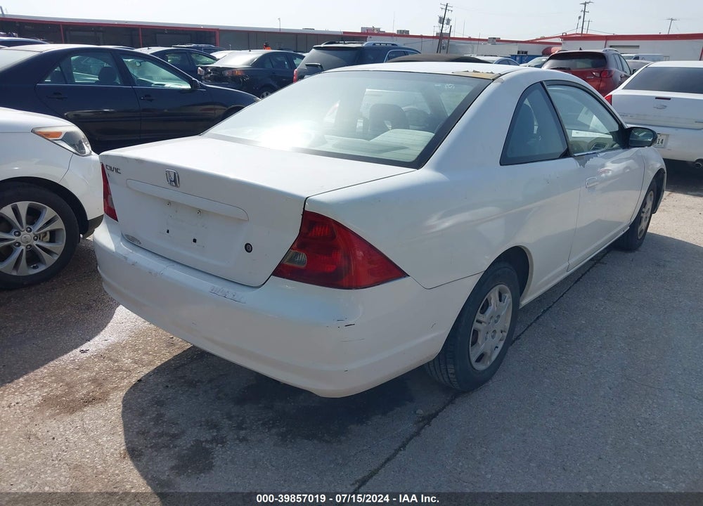 2002 HONDA CIVIC LX VIN: 1HGEM22572L098526
