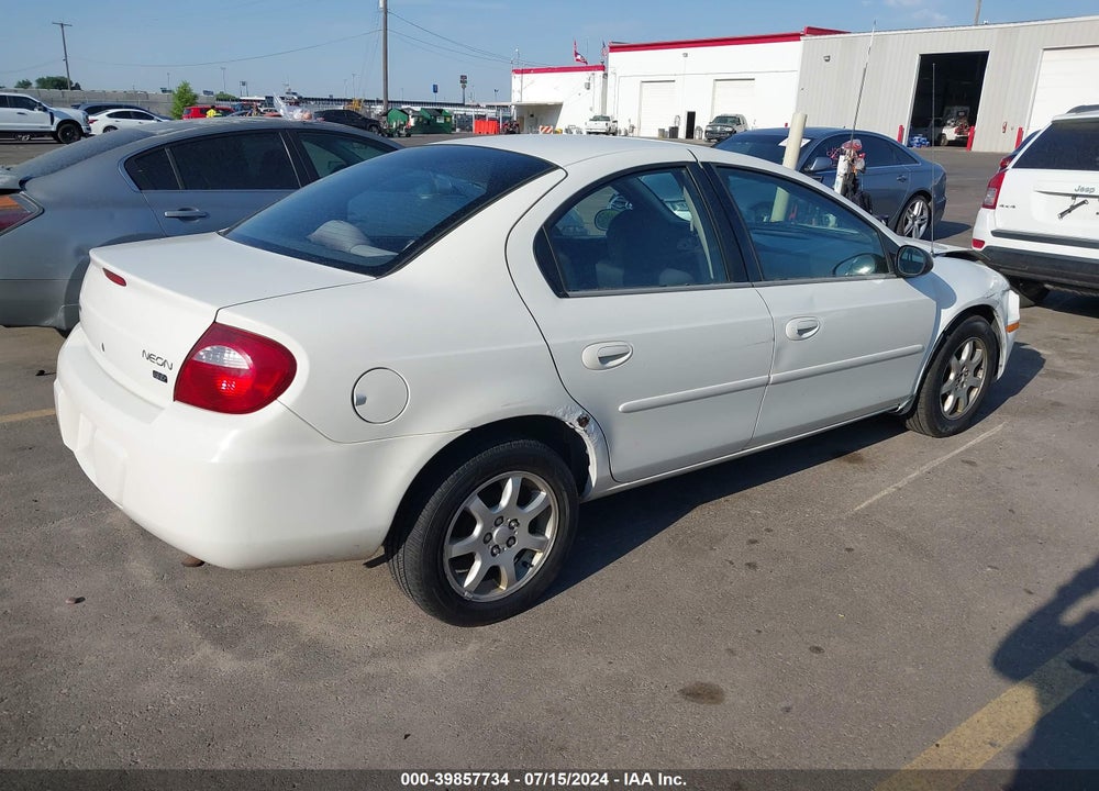 2005 DODGE NEON SXT VIN: 1B3ES56C45D158647