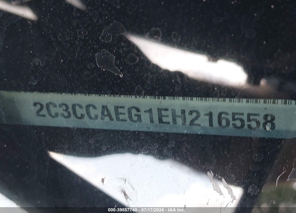 2014 CHRYSLER 300C VIN: 2C3CCAEG1EH216558