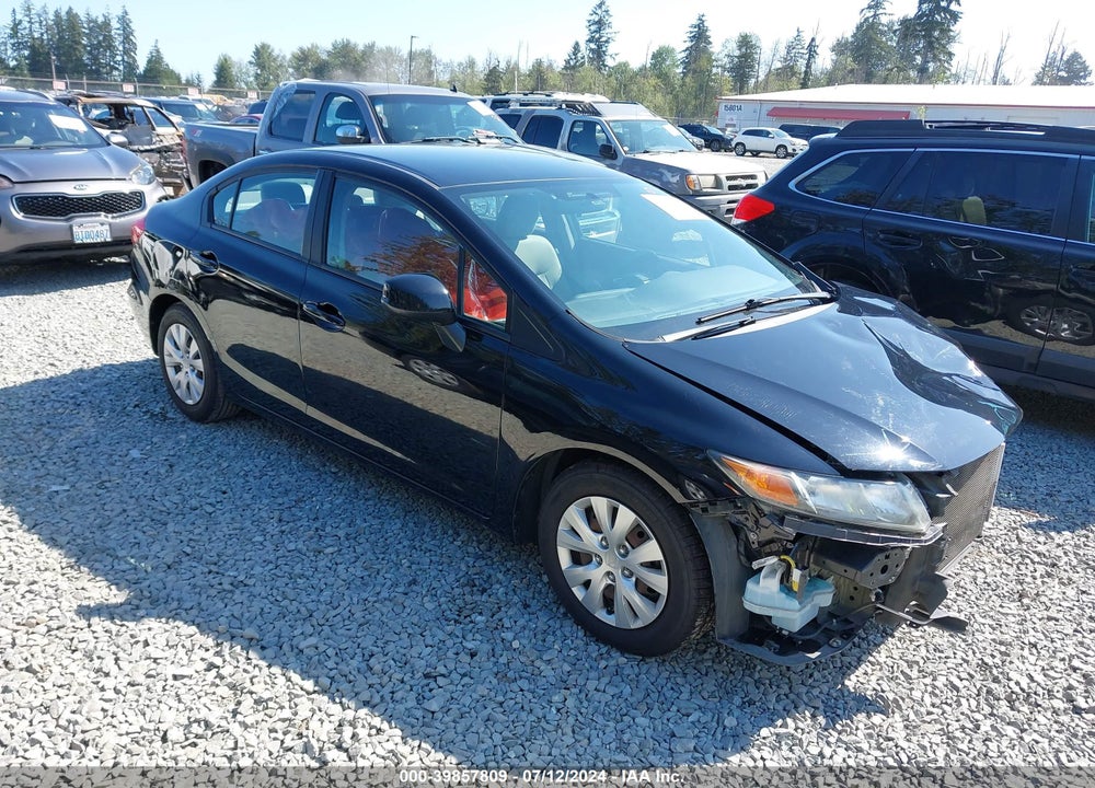 2012 HONDA CIVIC LX VIN: 19XFB2F59CE077657