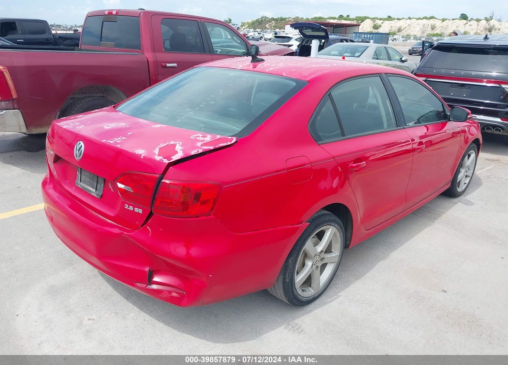 2012 VOLKSWAGEN JETTA 2.5L SE VIN: 3VWDX7AJXCM335455